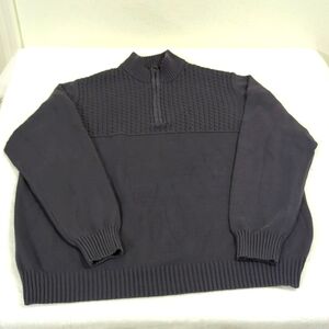 Izod 2XLT men's 1/4 zip sweater EUC grey XXLT